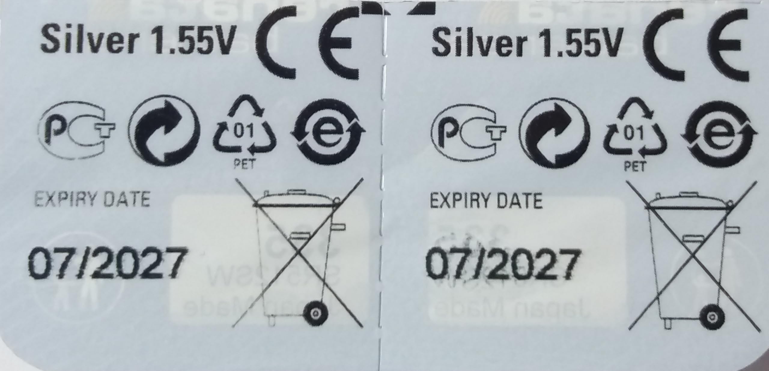 Renata Knopfzelle Silberoxid 335 – 1.55V, 5.5mAh, 2 Stück, Für Uhren & Kleingeräte