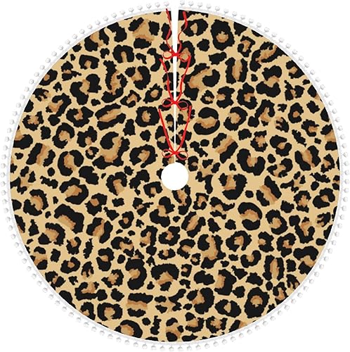 Vista 46 de Falda blanca para árbol de Navidad Let's Go Travel de 30 pulgadas con pompones esponjosos para árbol de fiesta navideña Vamos a viajar