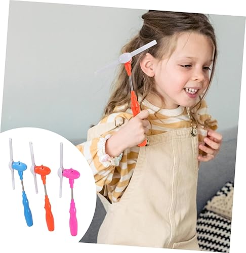 SUPVOX 3pcs Shining Music Colorful Electric Rotary Music Bar for Fun and Lightweight Design Random Colors Red No Batteries Included Random Color