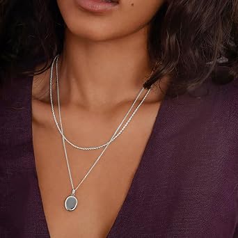 1.5mm Silver Chains for Women S925 Twisted Rope Chain Sturdy Sterling Silver Chain Necklace Fade-Proof Silver Necklace Jewellery 14/16/18/20/22/24/26/28/30Inch