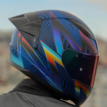 YYK LS2 Rapid 2 Race Optical Mat Blue-Purple Helmet – Polycarbonate Outer Shell, Multiple Size Options, Improved Ventilation, Steam Intrusion Viewfinder, ECE 22.06 Certified