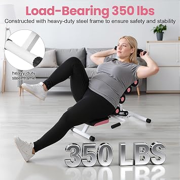 Mini Inversion Table for Back Extension & Spine Decompression, Portable Back Stretcher Machine, 350lbs Capacity, Adjustable Backs Support Bench for Home Use – Inversion Chair & Stretcher