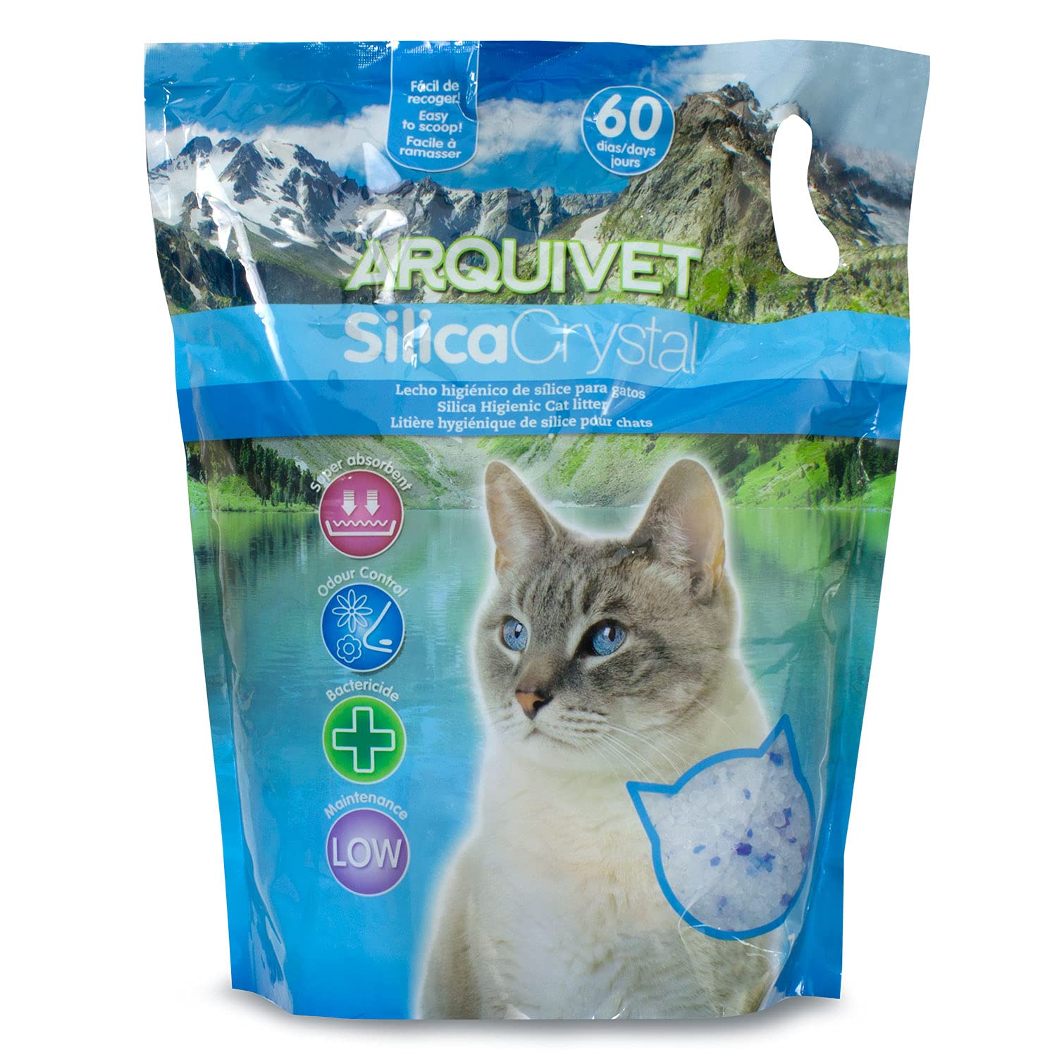 Arquivet Silica Crystal, 4 sztuki w opakowaniu 7,6 l