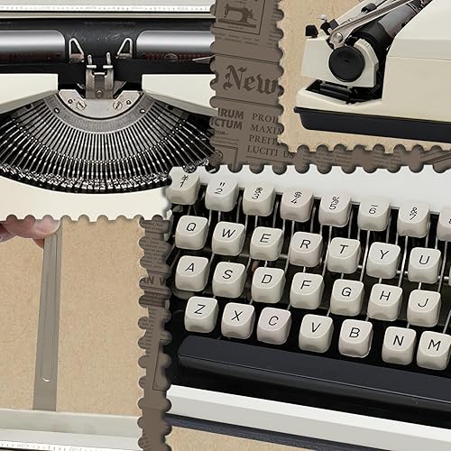 Miniatura 5 de Clásico atemporal Máquina de escribir manual vintage totalmente mecánica (restauración artesanal), creación artesanal retro, educación de principios