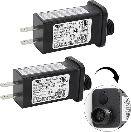 Miniatura 1 de PremierAdapter - Fuente de alimentación para CZJUTAI JT-ELFC240V0250-C 24V6W 4.5W 3.6W 1.35W para iluminación navideña, cadena de luz, luz de