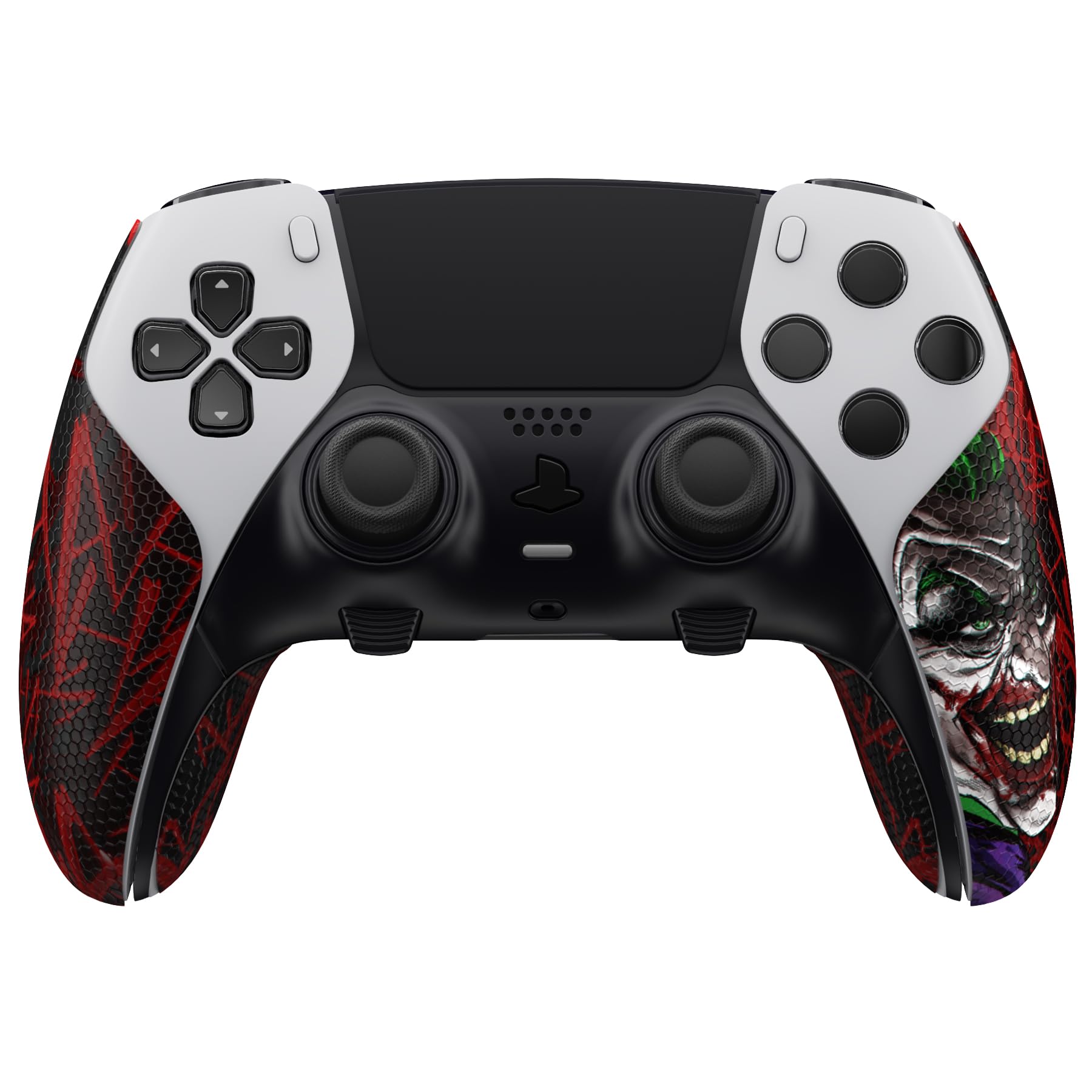 playvital Protection pour ps5 Edge Grip Manette Sticker,Autocollant Skin pour ps5 Edge Controller Accessoires,Antidérapante Souple PU-Clown Hahaha