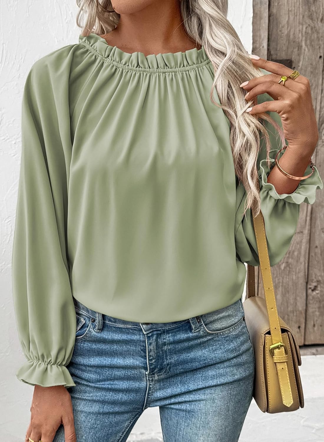 EVALESS Womens Tops Off The Shoulder Blouses for Women Dressy Casual Cute Puff Sleeve T Shirts Fashion 2026 - Image 3