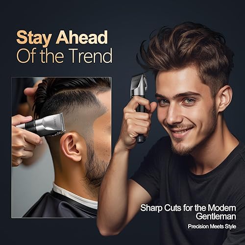 Miniatura 3 de Cortadora de pelo para hombres, recortadora de pelo recargable con LCD inalámbrica, recortadora de barba para hombres, kit de aseo para hombres