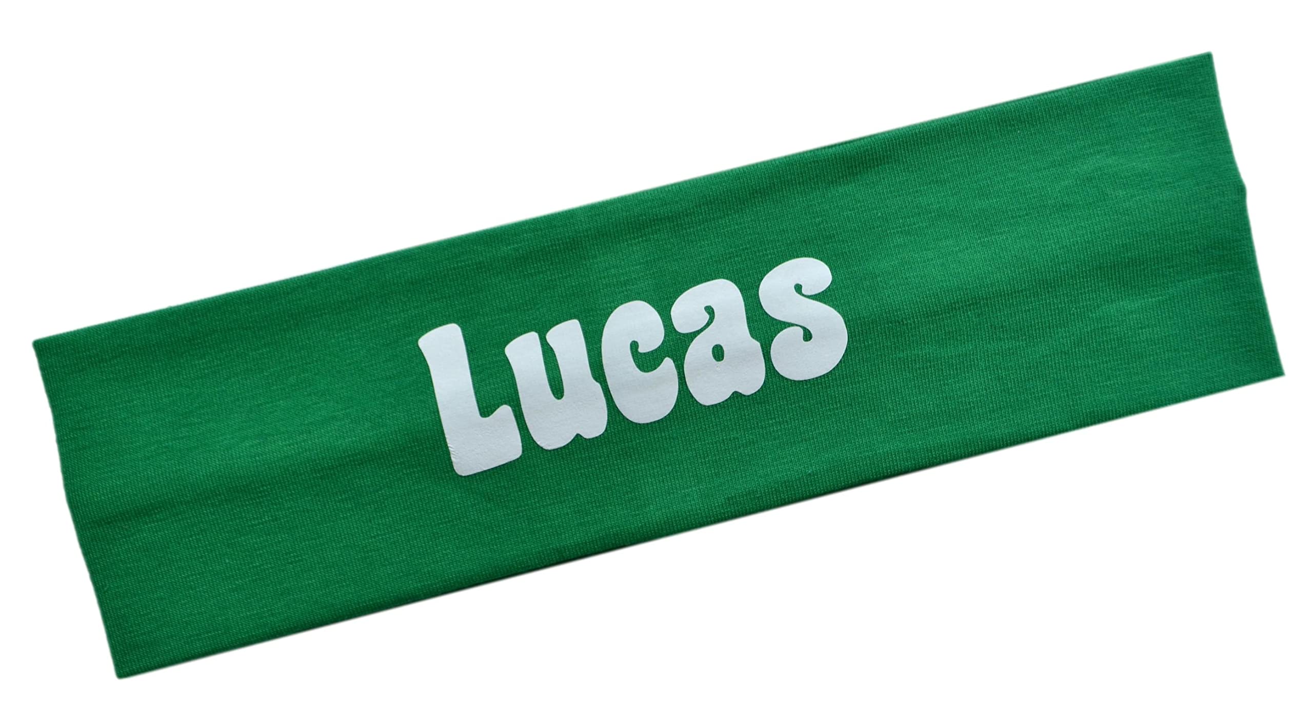 Funny Girl Designs Custom Headband Personalized with Your Vinyl Text and Colors of Choice - Cotton Blend Headwrap (Kelly Green)