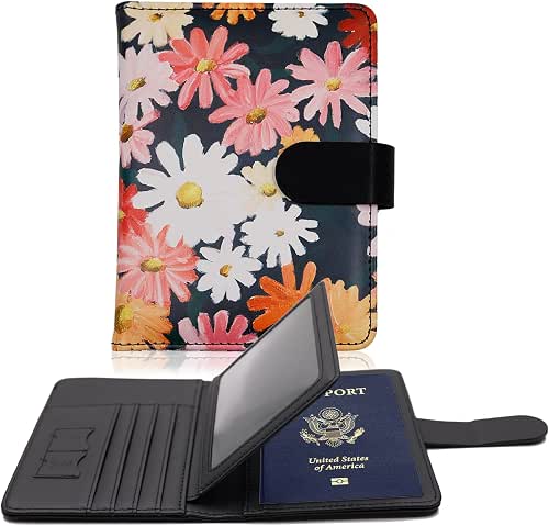 Melsbrinna Rfid Passport Holder for Travel women/Men, Cute Passport Wallet