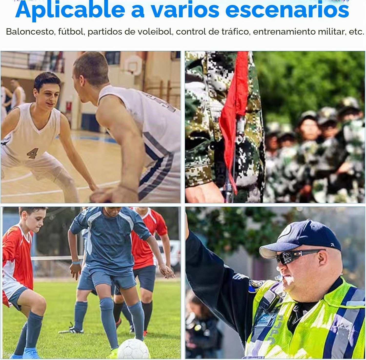 Silbato para Entrenador o Árbitro Deportivo Profesional con Cordón