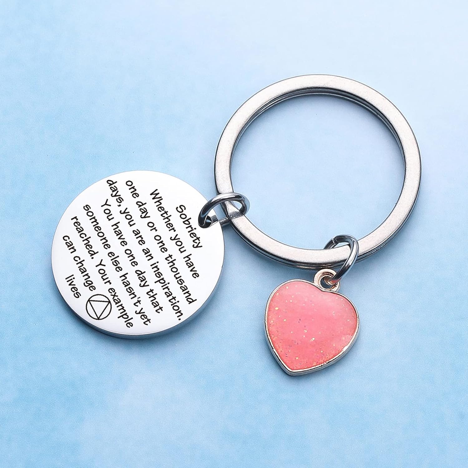 Vista 3 de ZNOSVEI AA Alcohólicos Llavero inspirador hermano llavero sobrio regalo para el abuelo