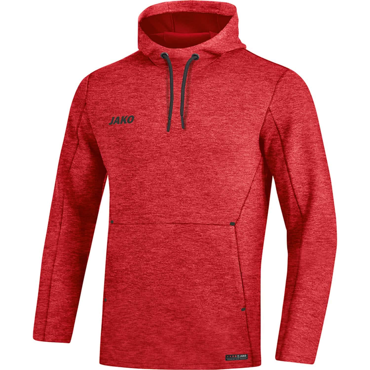 JAKO Premium Basics Women's Hooded Sweatshirt, womens, Women's hooded sweatshirt., 6729, Mottled red, 38