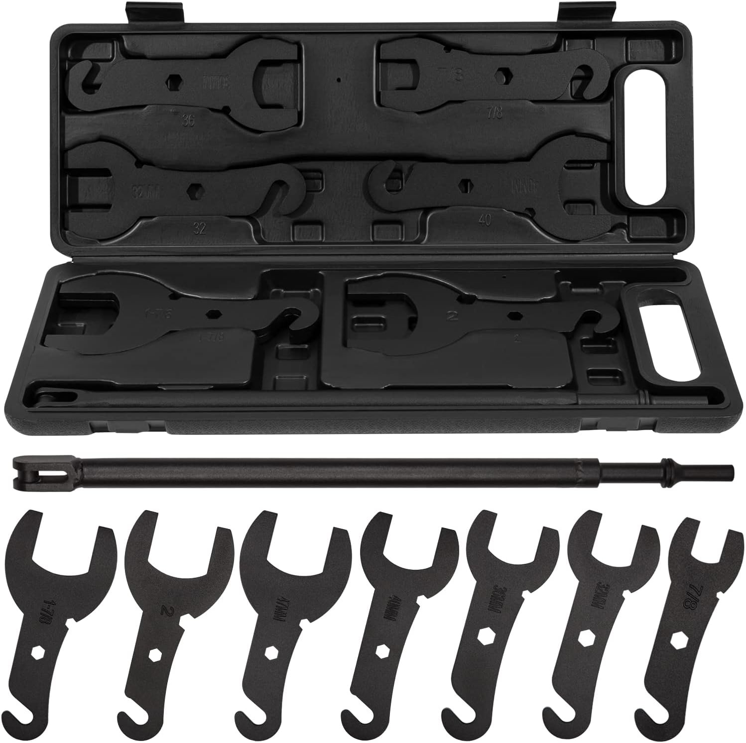 Yoursme 43300 Pneumatic Fan Clutch Wrench Set, 7 Sizes: 7/8