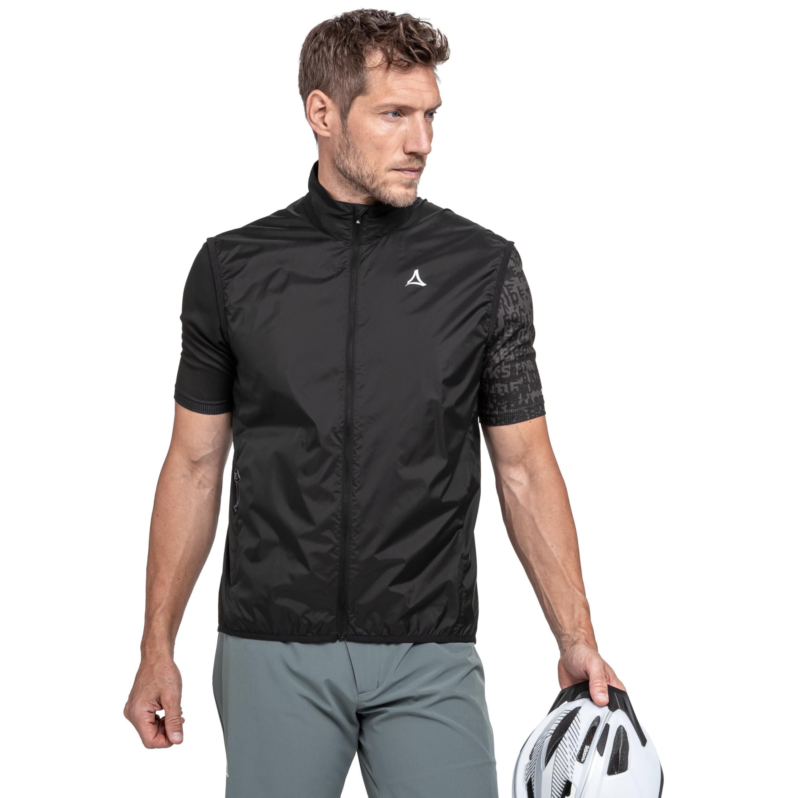 Schöffel Herren Vest Style Cannobio MNS, ultraleichte, winddichte Fahrradweste, Outdoor Weste mit radspezifischer Passform, wasserabweisend und atmungsaktiv