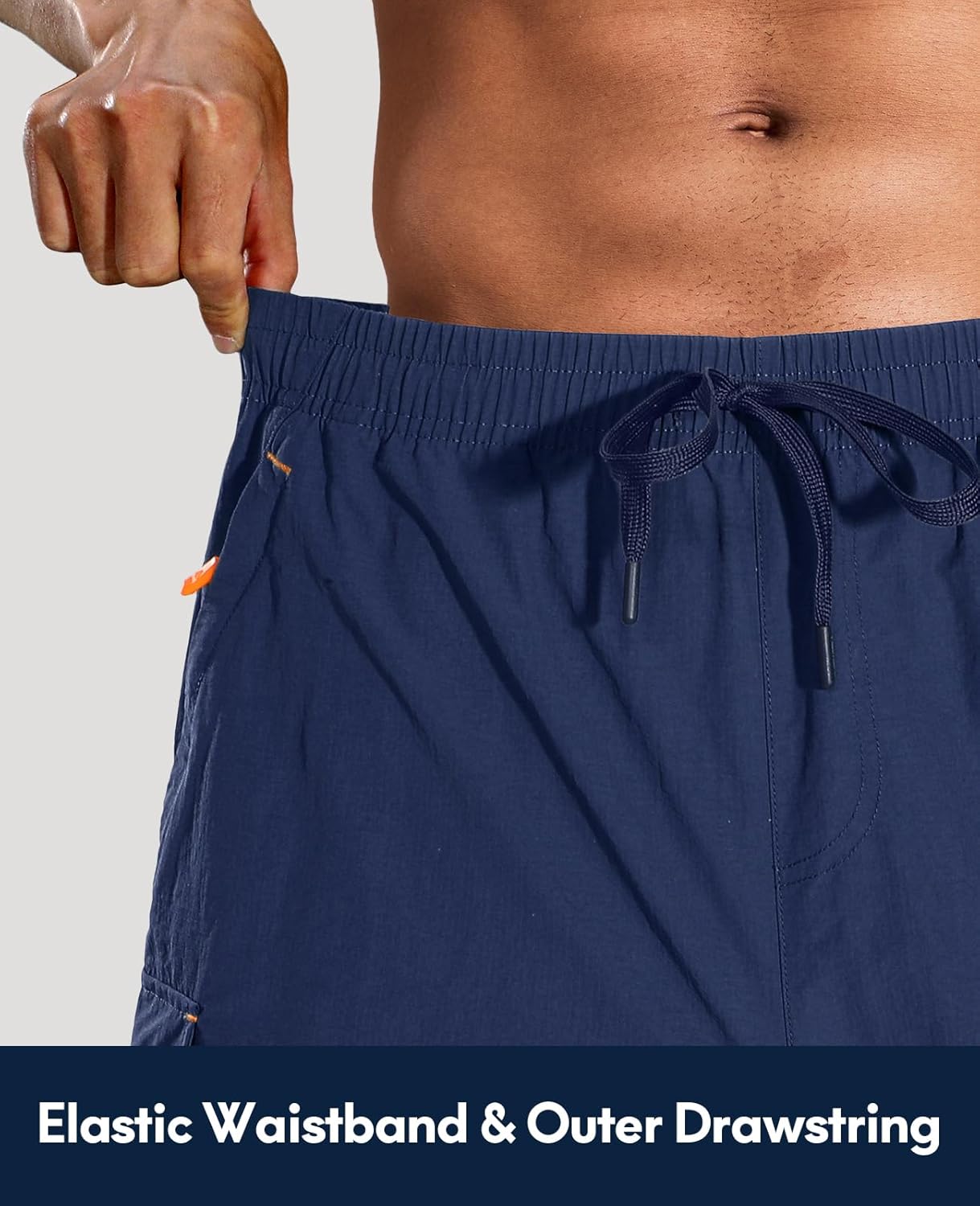 Haimont Men's Hiking Cargo Shorts 7 Inch with Zipper Pockets Quick Dry Lightweight Outdoor Camping Travel, Water Resistant