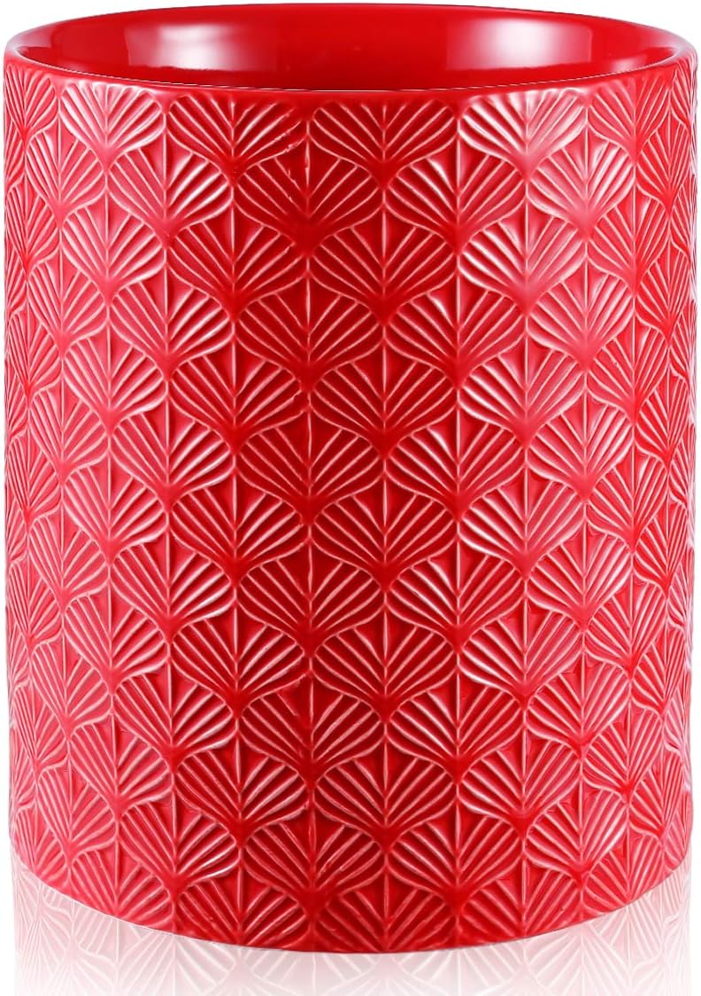 Kitchen Utensil Holder, Ceramic Utensil Crock Large Utensils Holder for Countertop, Black : Home & Kitchen