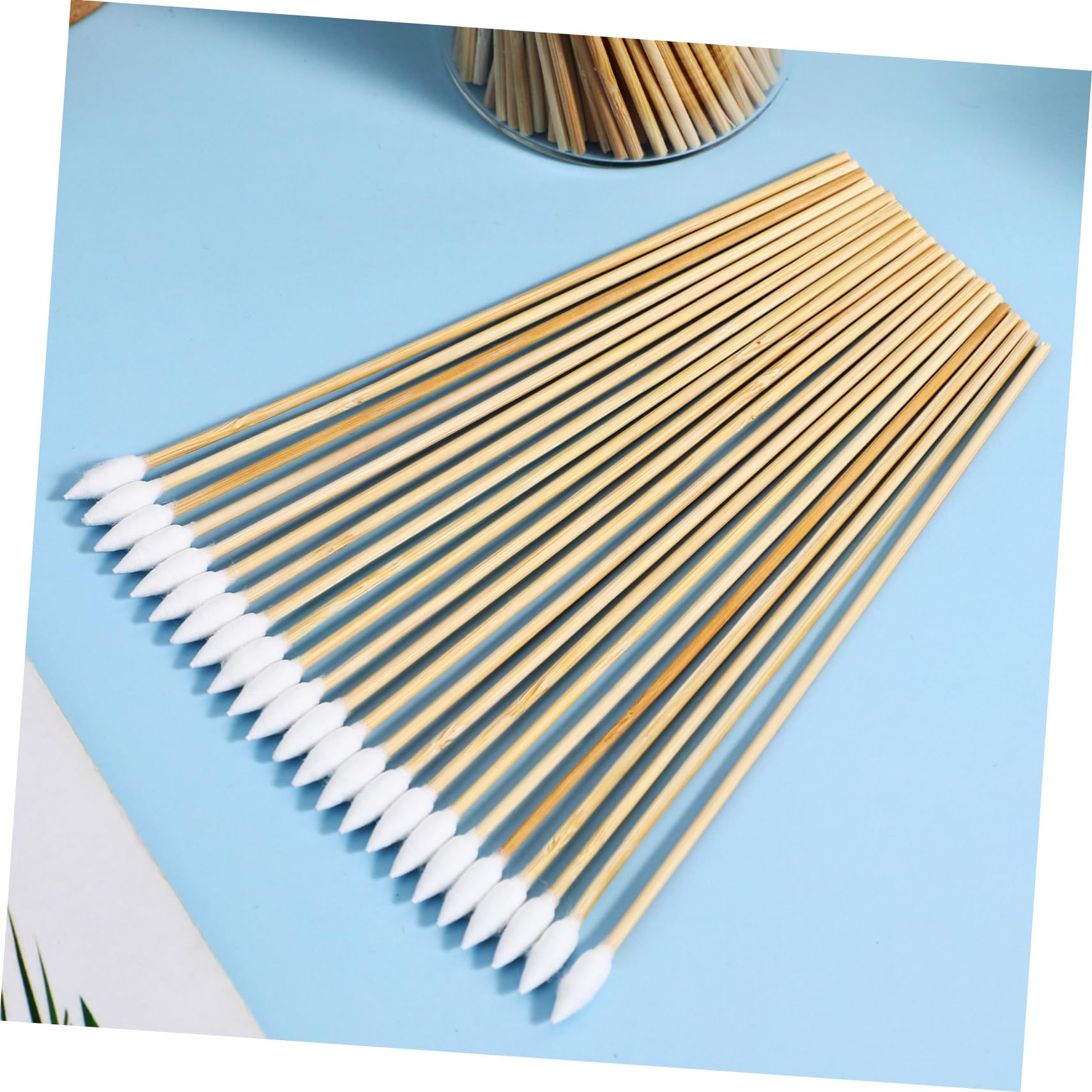 Beavorty 2000 Stk Wattestäbchen reinigungswerkzeuge Baumwollswabs Baumwollstäbchen Ohrenreinigungsknospen Ohrabstrich Tupfer mit Baumwollspitze Make-up-Applikatorstifte Baumwolle