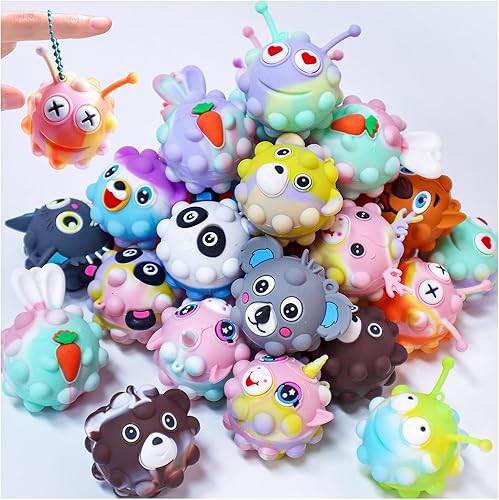 Recuerdos de fiesta para niños, bolas de animales 3D, juguetes antiestrés, regalos de cumpleaños, rellenos de bolsas de regalos, rellenos de piñata,