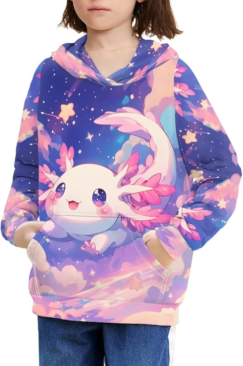 JEOCODY Cute Hoodies for Kids Trendy Hooded Sweatshirt with Pockets Long Sleeve Shirts Clothes for Boys Girls