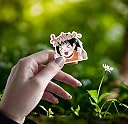 Shivaduti 100+Pcs Random Anime Aesthetic Vinyl Self-Adhesive Stickers for Laptop, Journal, Bike Helmet, Diary, Guitar, Mobile Case - Waterproof Residue (Random Anime 100+) gallery image