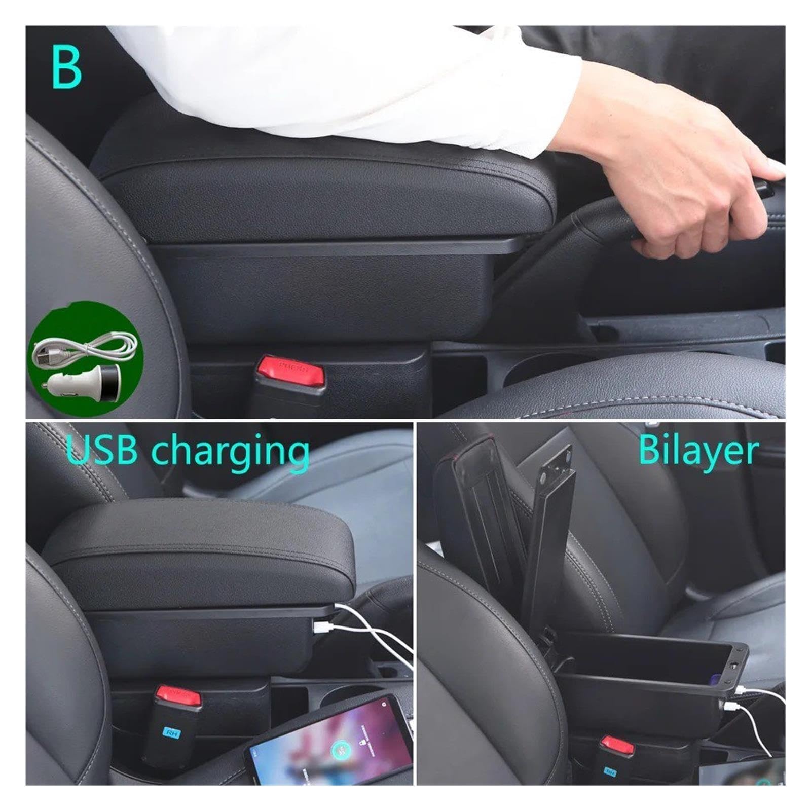 Para Duster Para Oroc 2012-2018 Accesorios Cajas Reposabrazos Coche