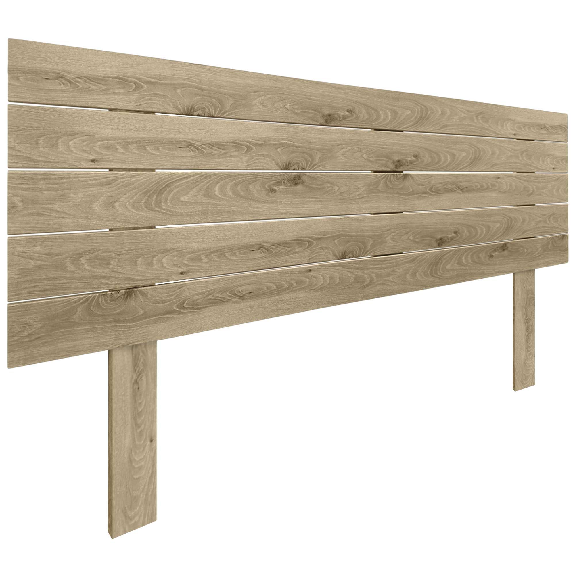 DHOME Recycled MDF Headboard with Pallet Style Legs Horizontal Bed Pallets Hardware Included (Cambrian Wood, 160 cm)
