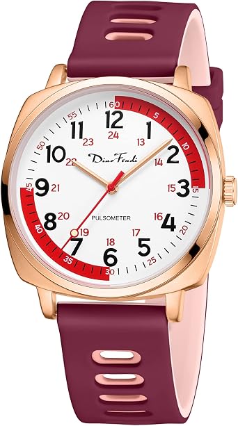 Waterproof Nurse Watch for Medical Professionals,Women Men, 24 Hour with Second Hand, Military Time Easy to Read Dial