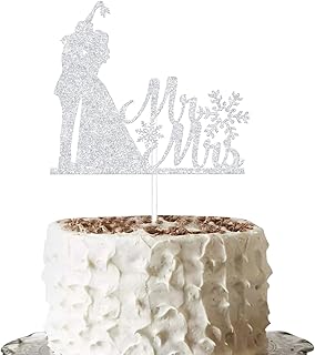 Winter Wedding Cake Topper, Mr & Mrs Cake Decorations, Snowflakes Wedding Decor, Snow in Love, Christmas Winter Engagement...