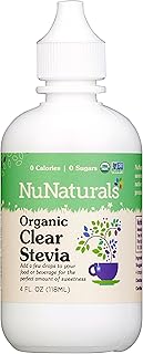 NuNaturals Clear Extract Stevia, Plant-Based Sweetener, Plastic Bottle, 4 oz