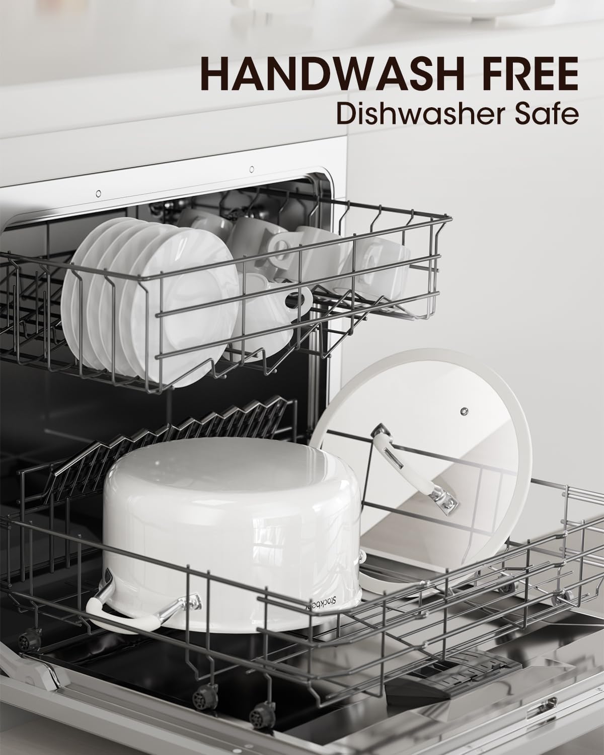 Stockpot 6 Quart, Tri-Ply 18/10 Stainless Steel Stock Pot with Lid, Induction Ready Cooking Pot for All Cooktops, Dishwasher Safe Soup Pot for Kitchen, Home, Gift for Cooker Mom and Dad - Image 6