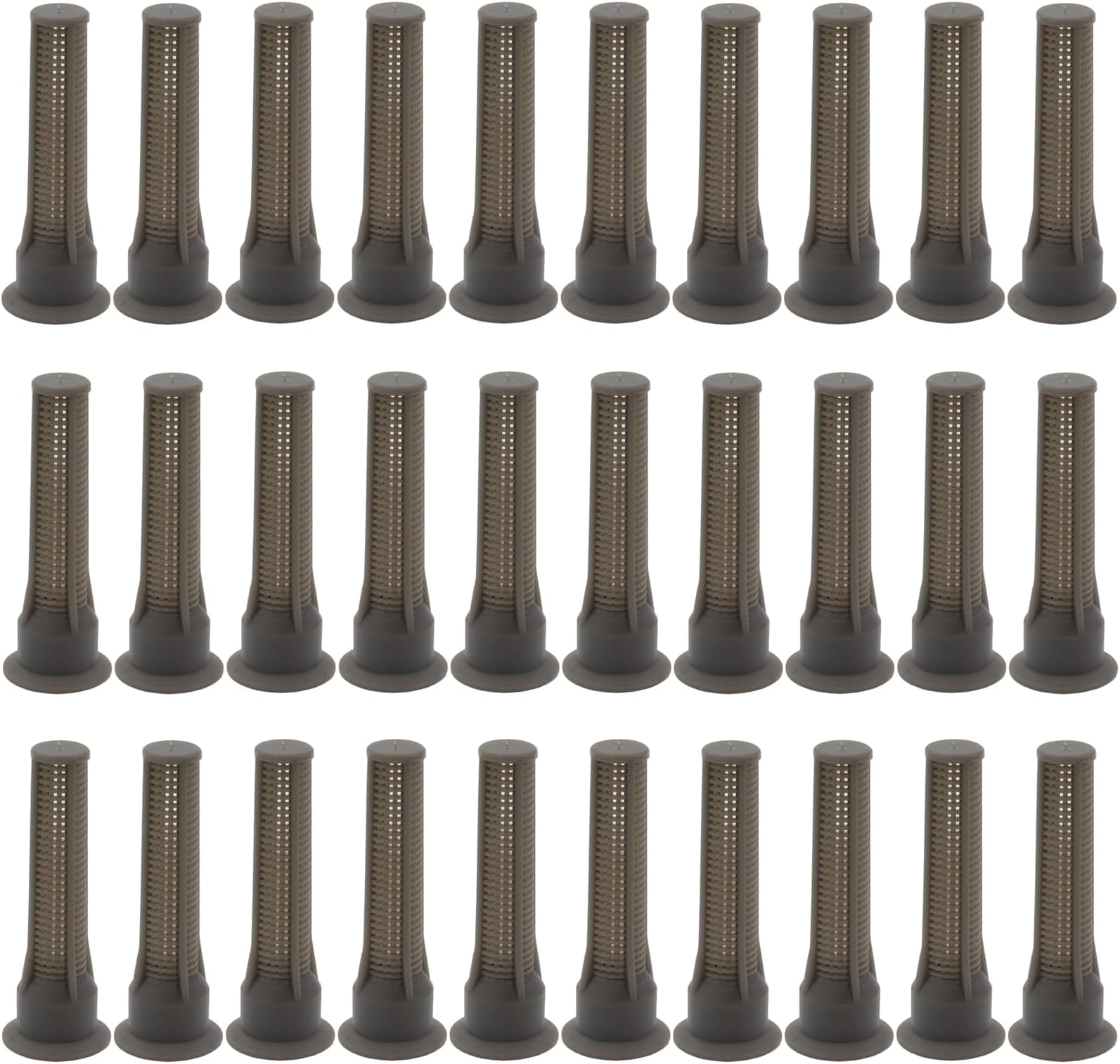 30 Pack Spray Sprinkler Nozzle Filters Variable Arc Nozzle Replacement Pop Up Sprinkler Heads Generic Irrigation Filter Compatible with Hunter, RainBird Sprinklers Spray Head (Brown)