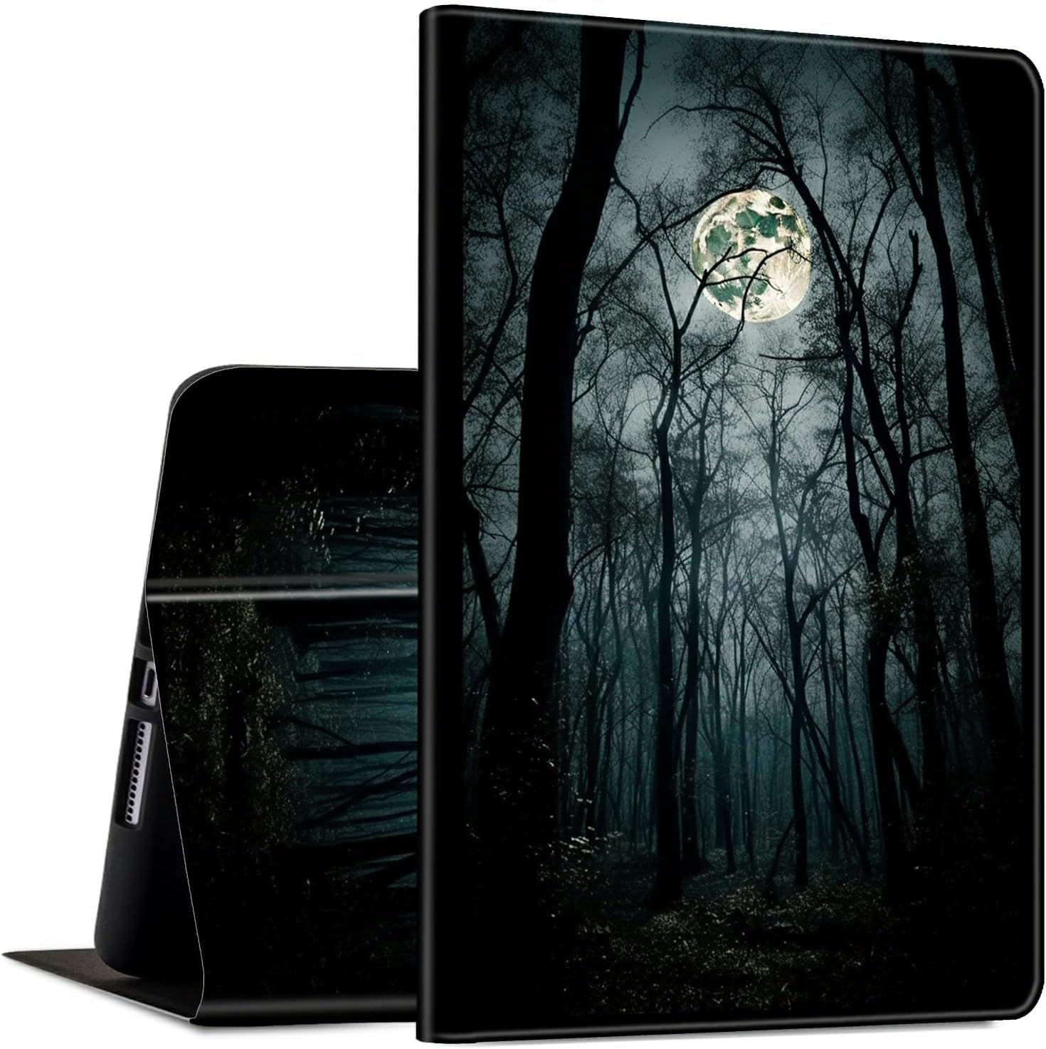 CGFGHHUY Microsoft Surface Pro Case - PU Leather Smart Cover With Auto Wake/Sleep (Forest Tree)