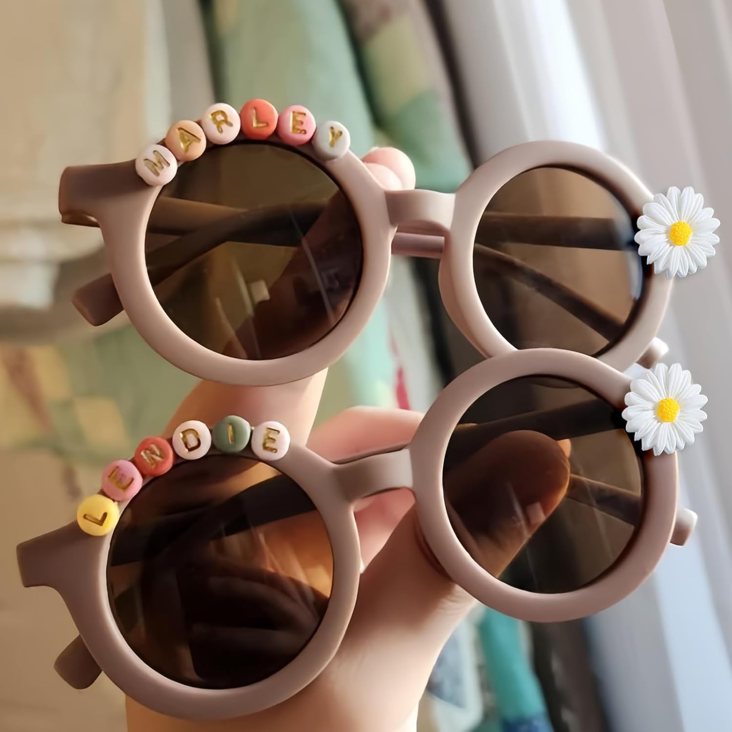 xrlsg Custom Sunglass Personalized Baby Sunglass for Girl Boy Name Flower Sunglasses Gift for Kids - Image 5