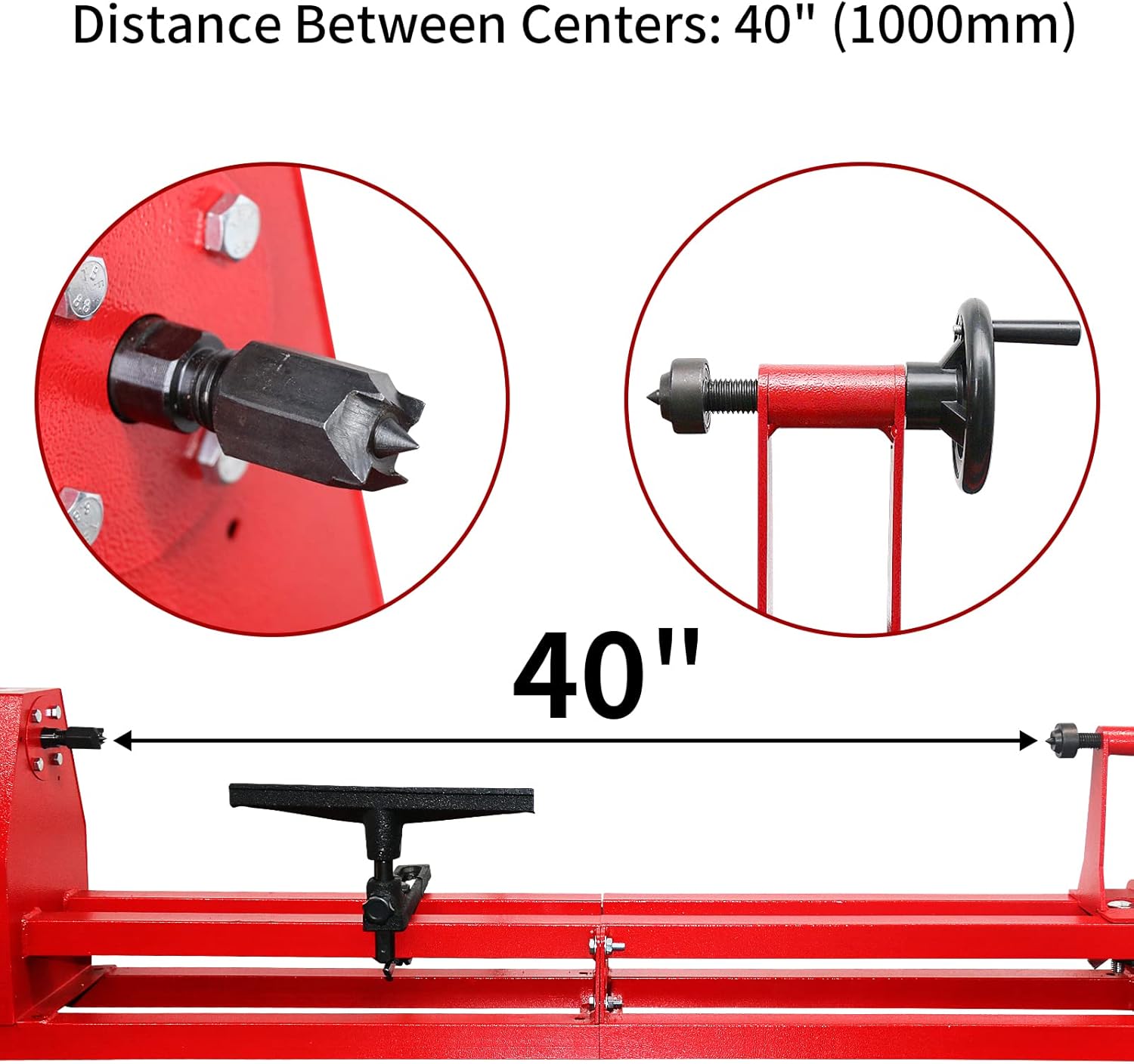 PNBO Upgraded Wood Lathe 14" X 40" with Speed Display Screen, Power Wood Turning Lathe Adjustable Speed 0-2950RPM, Benchtop Mini Wood Lathe with 5 Chisels for Woodworking : Tools & Home Improvement