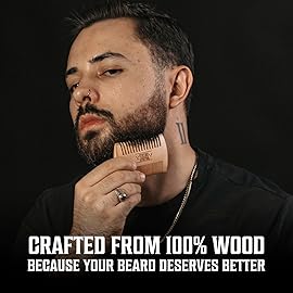 Viking Revolution Ultimate Conditioner for Men\'s Beard Grooming - Softens, Smoothes and Soothes - Contains Beard Wash and Conditioner (5oz Set), Beard Oil, Balm and Wooden Comb - Coffee Whiskey Scent