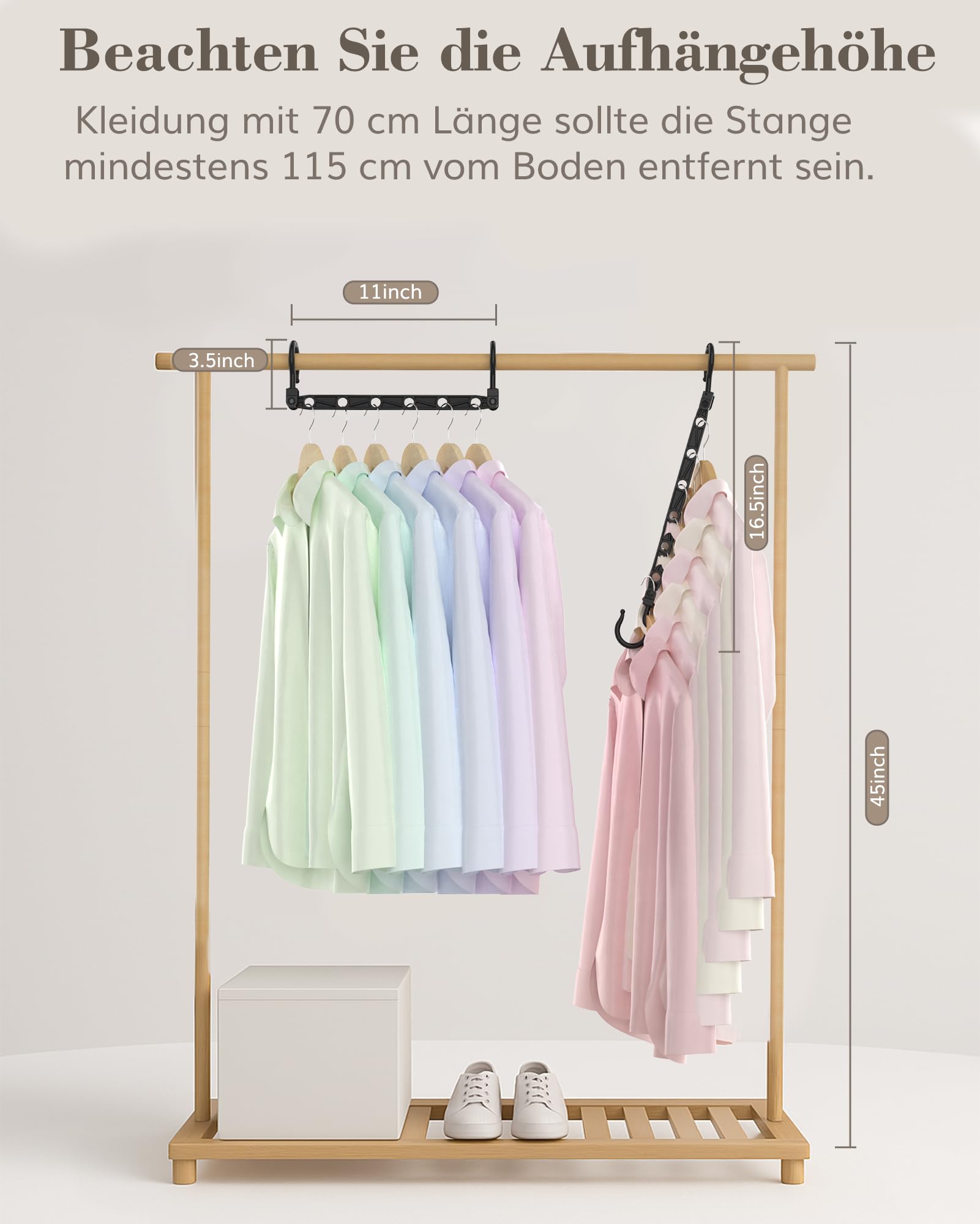 Fentar 4 stuks broekhangers, ruimtebesparend, 6-laagse kleerhangers