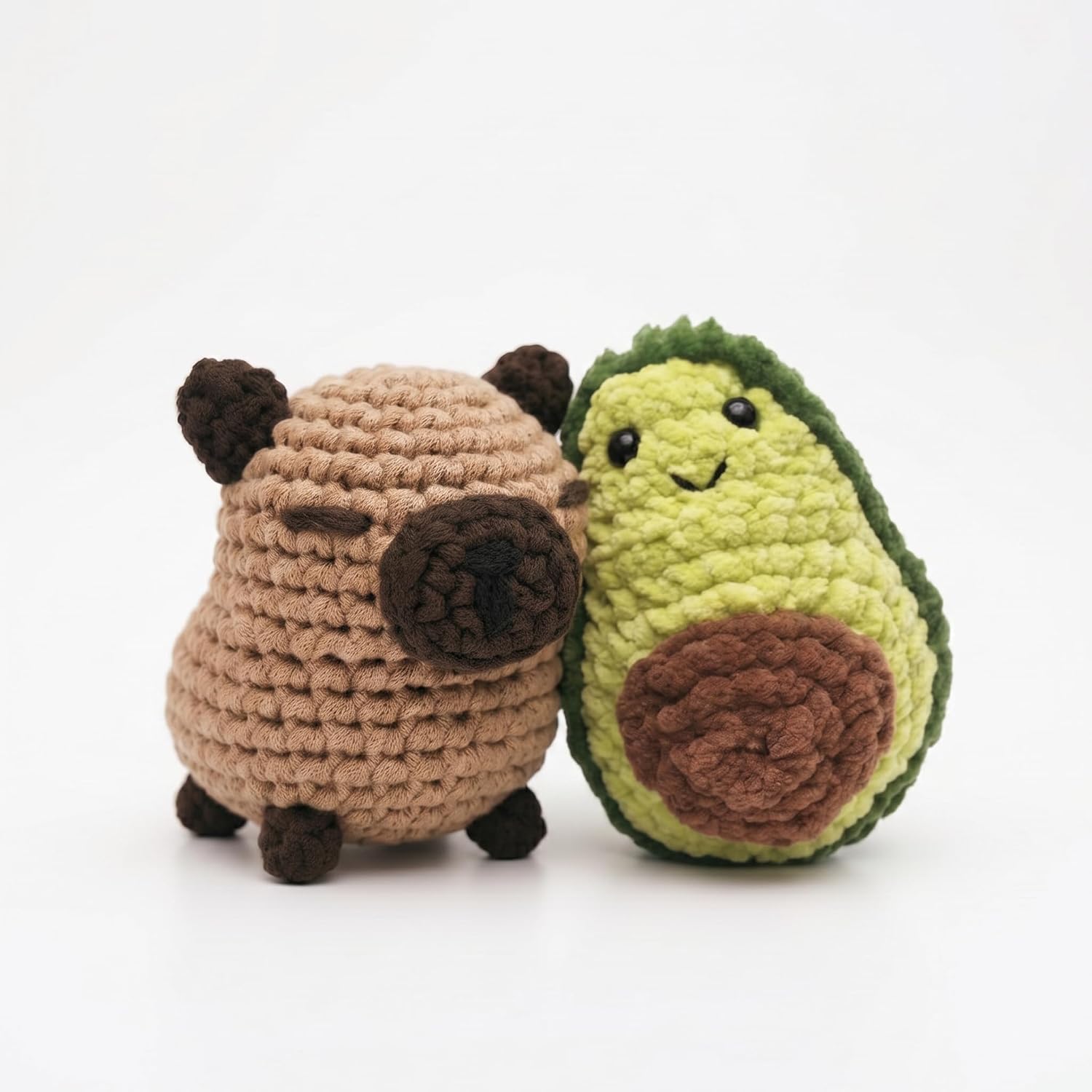 THE GOOKIE 2-in-1 Beginner Amigurumi Crochet Kit - Avocado & Capybara