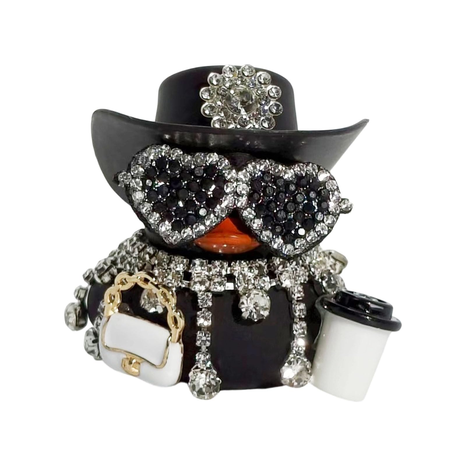 Tfaoys G Decor Figurine Ornament With Heart-Shaped Sunglasses, Embellished Display Accent For Desk, Dashboard, Vanity Or Shelf Figurine Ornament Decor Display Dashboard Desk Vanity Shelf Tabletop Embellished