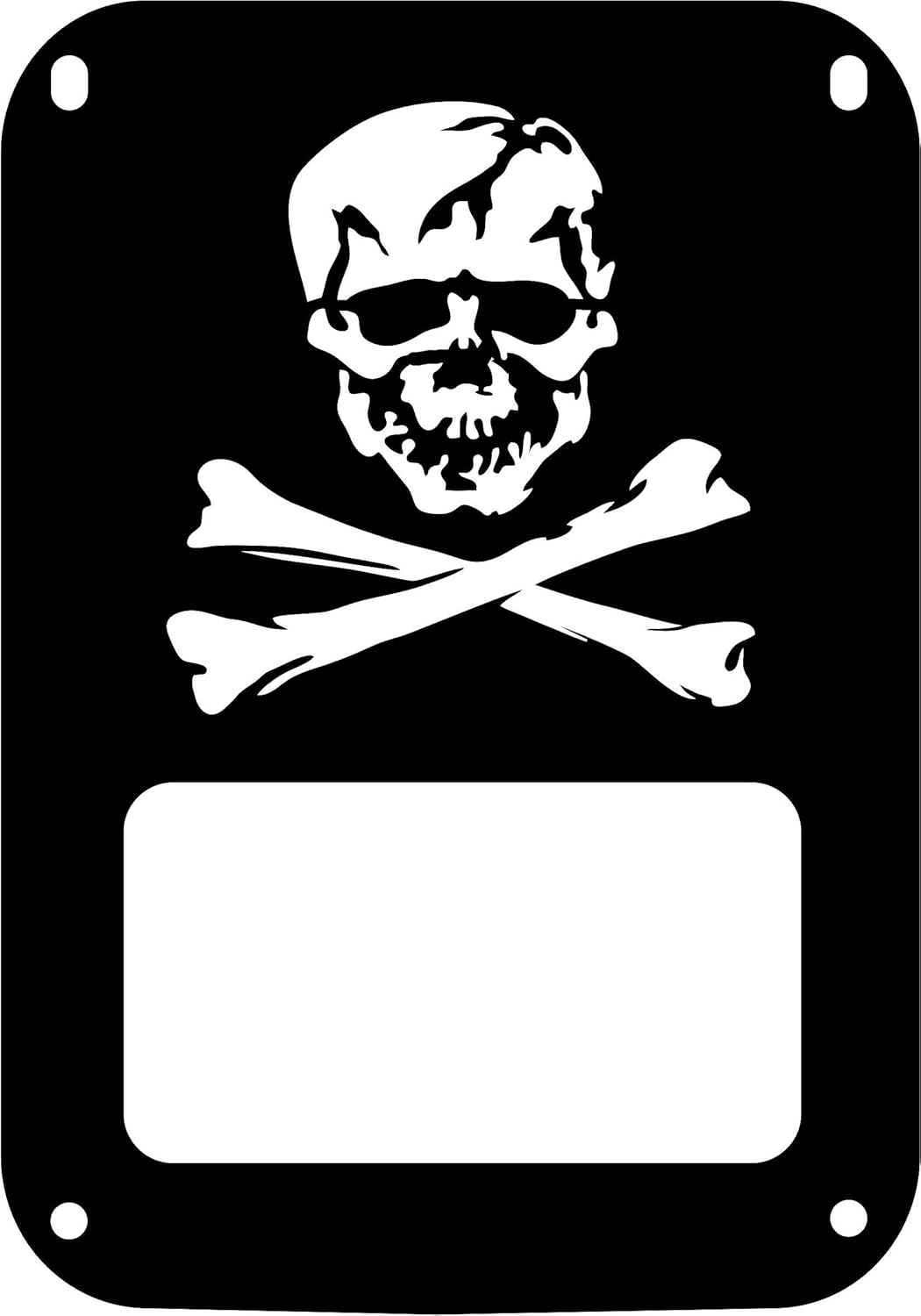 Skull Bones Jolly Roger Tail lamp Light Covers Compatible with Jeep JK Wrangler Black Set of 2
