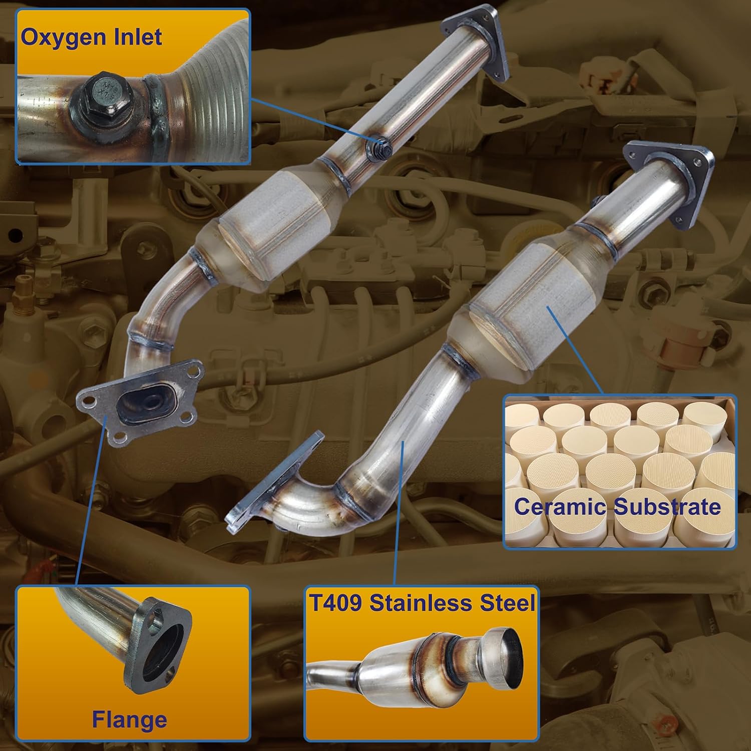 Right&Left Catalytic Converter Compatible with 2PCS Chevy Colorado/GMC Canyon 3.6L 2015-2016 Catalytic Convertor (EPA Compliant)