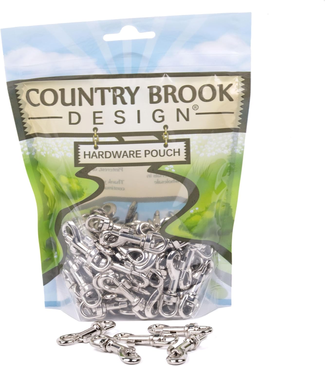 Country Brook Design - Nickel Plated Swivel Snap Hooks (1/4 Inch, 50 Pack)