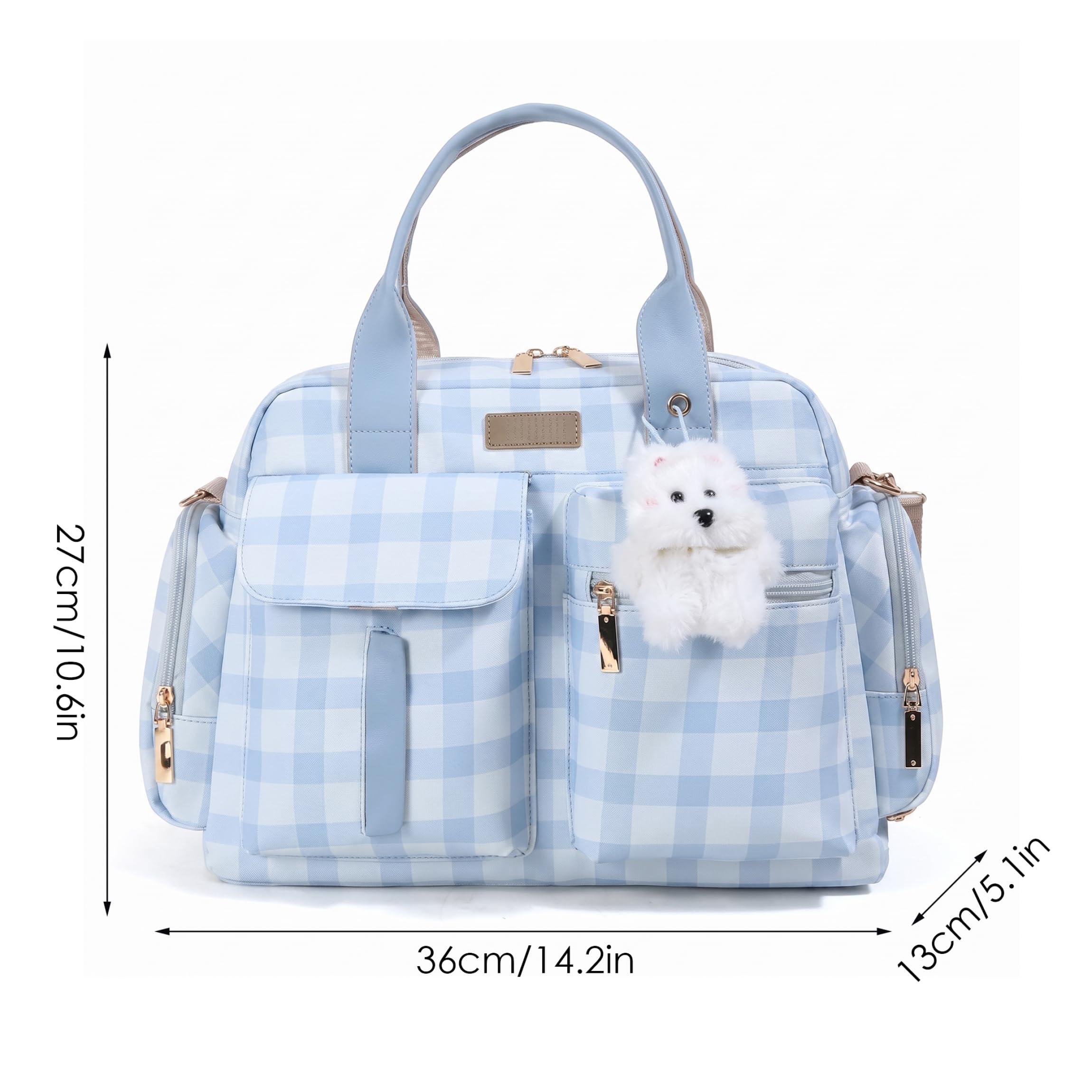 Borsa per pannolini, borsa per pannolini impermeabile multitasche con ciondolo, per organizer per la cura del bambino per viaggi e uso quotidiano