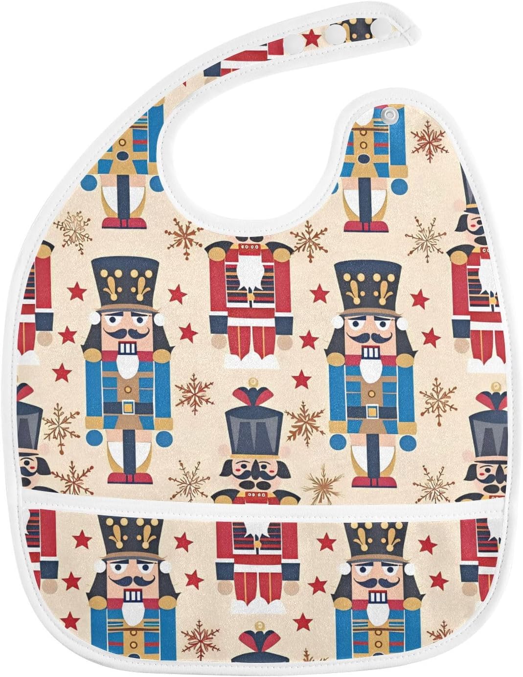 Adjustable Bibs for Drooling with Snap 2 Pack Bibs for Teething Nutcracker Toy Soldier baberos para ni?o