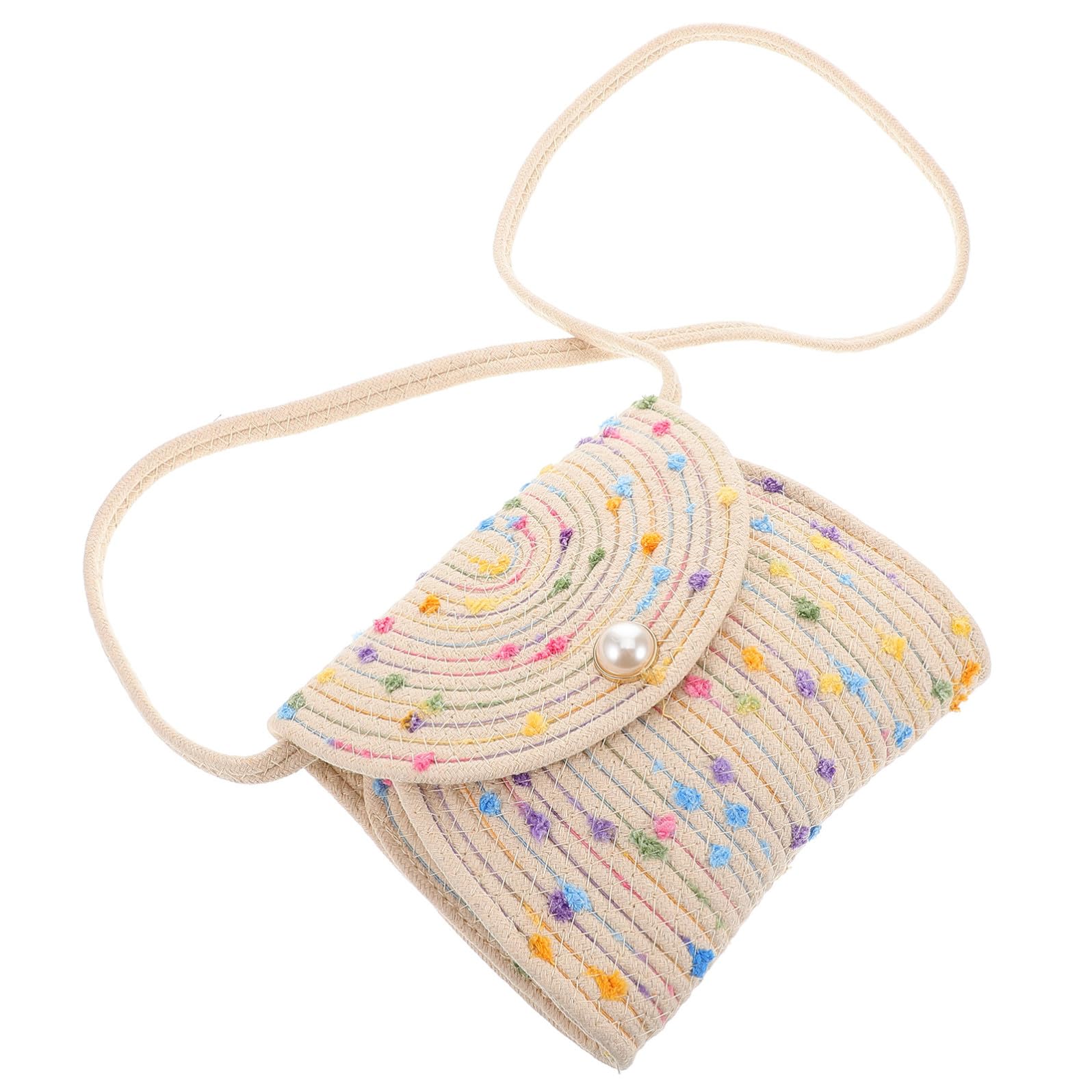 ibasenice Borsa a Tracolla Intrecciata in Corda di Cotone da Donna, Borsa da Spiaggia Estiva Versatile e Comoda, per Vacanze al Mare e Feste Estive