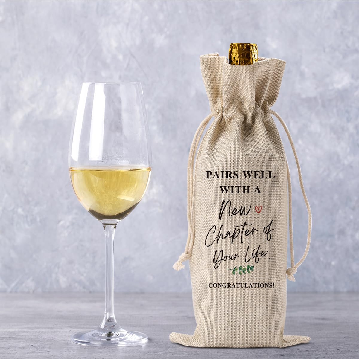 BQXS Going Moving Leaving Away Retirement Farewell Gifts for Friends Coworkers Retired Retirement Party Decorations 2pcs New Chapter Wine Bag image 5