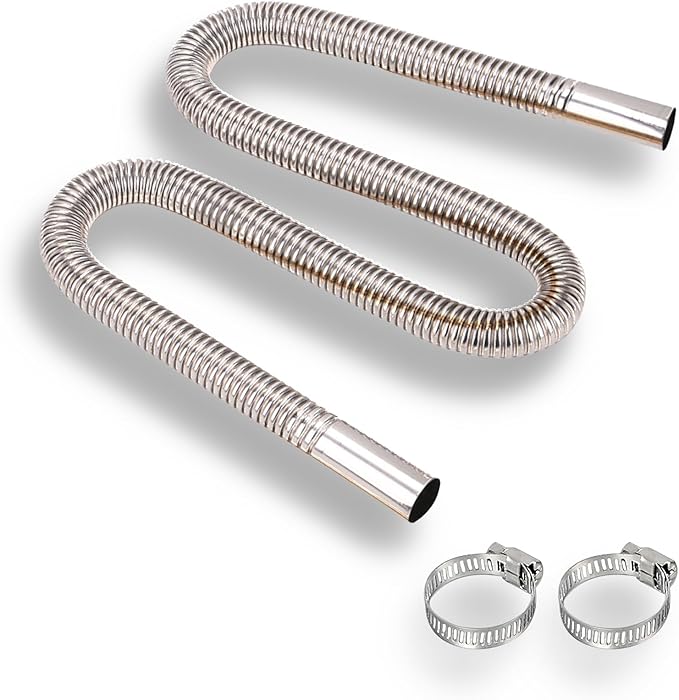 LIKACI Diesel Heater Exhaust Pipe Stainless Steel Exhaust Flexible Hose