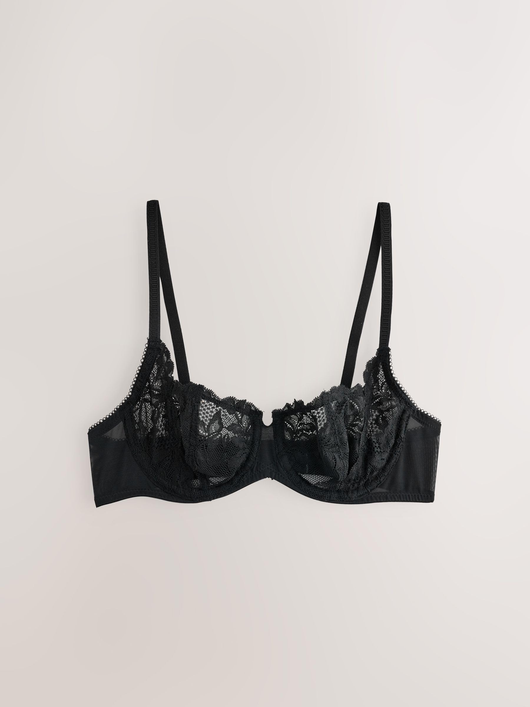 NEXT Reggiseno da donna a balconcino non imbottito con design in pizzo, confezione da 3 pezzi