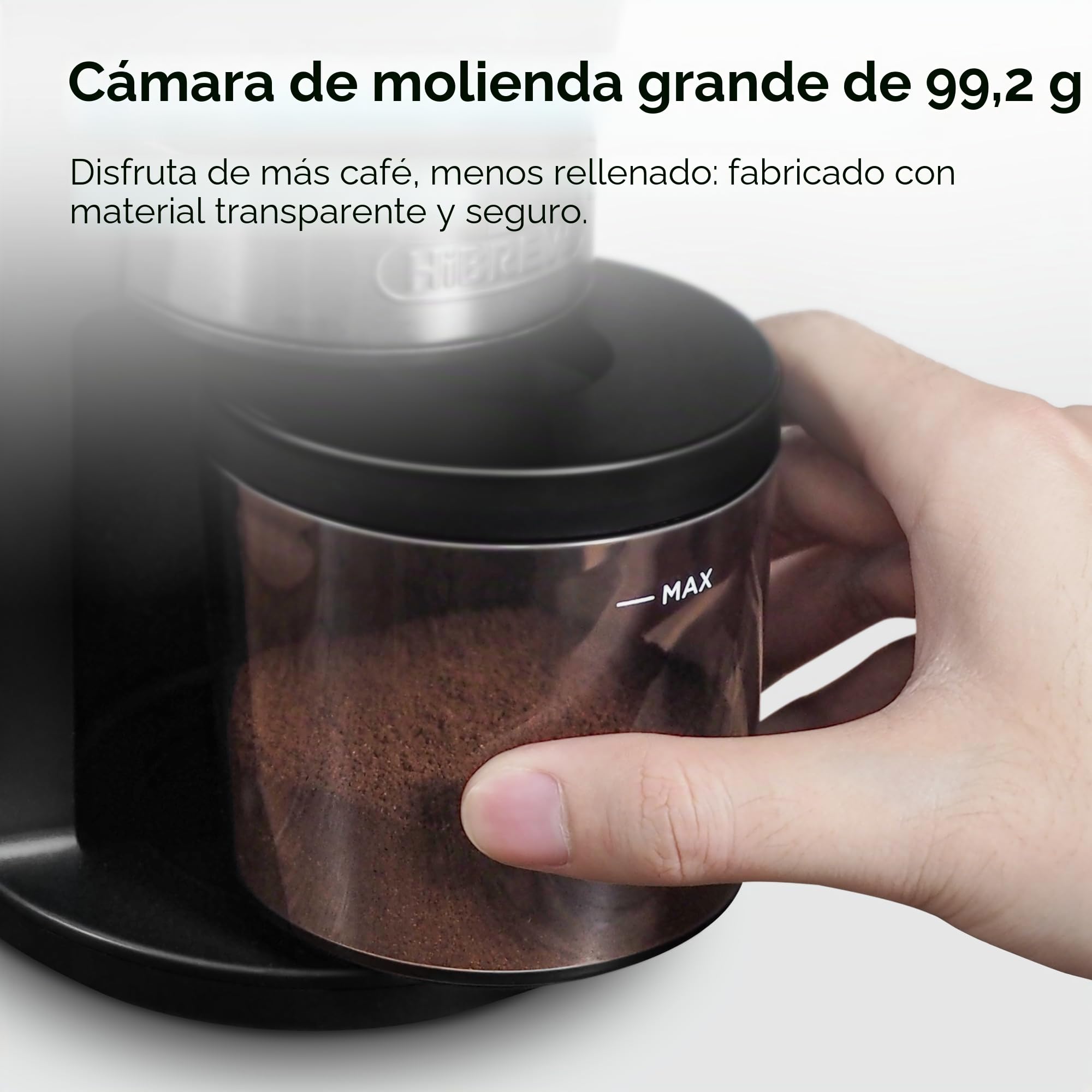 HIBREW G3 - Molinillo de café, 31 niveles de precisión, molinillo de café eléctrico para hervidor turco/espresso/mocha/goteo/French Press