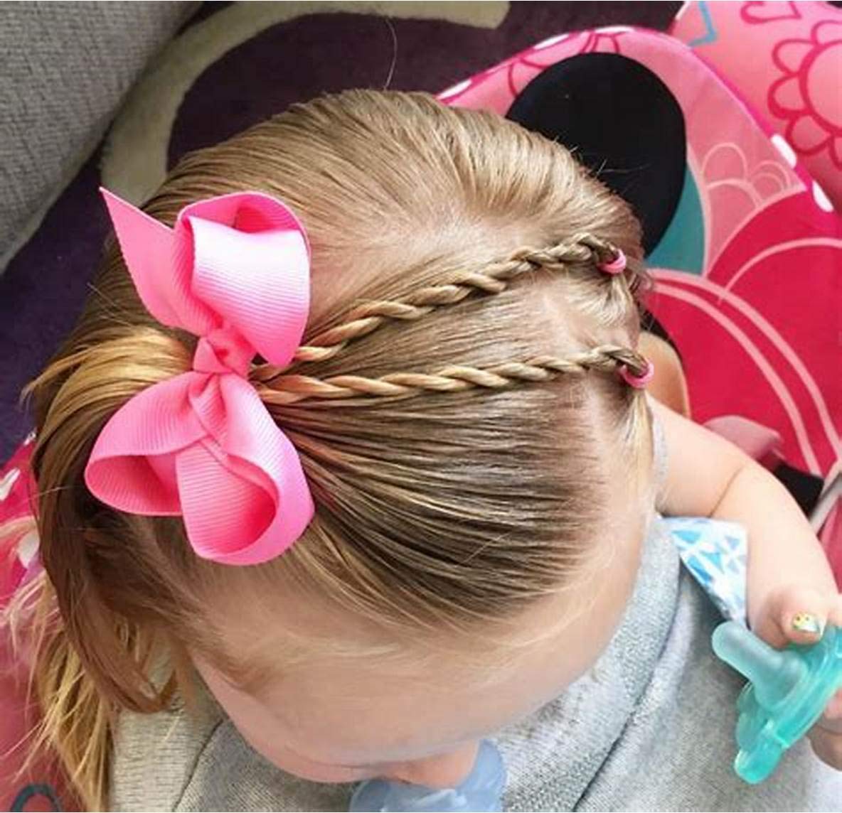 Cute Hair Bows for Girls - 40PCS Grosgrain Clips -5